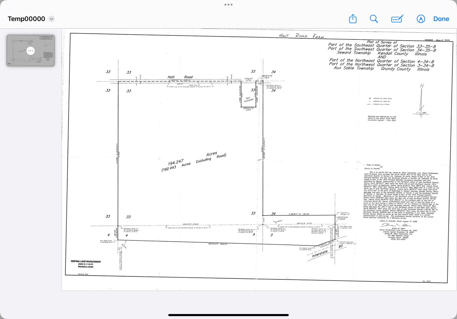 194 acres Holt Road  Minooka IL 60447