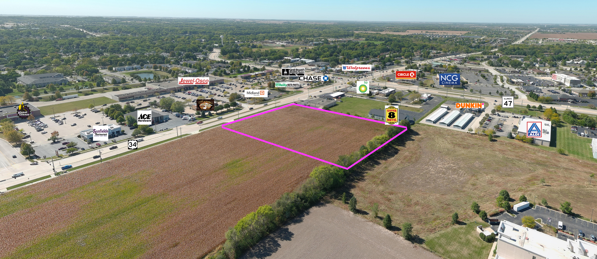 4.428 Acres Rte 34 Highway  Yorkville IL 60560
